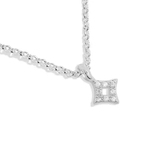 Collier en argent plaqué avec mini charmes en diamants pave 7633 Joma Jewellery