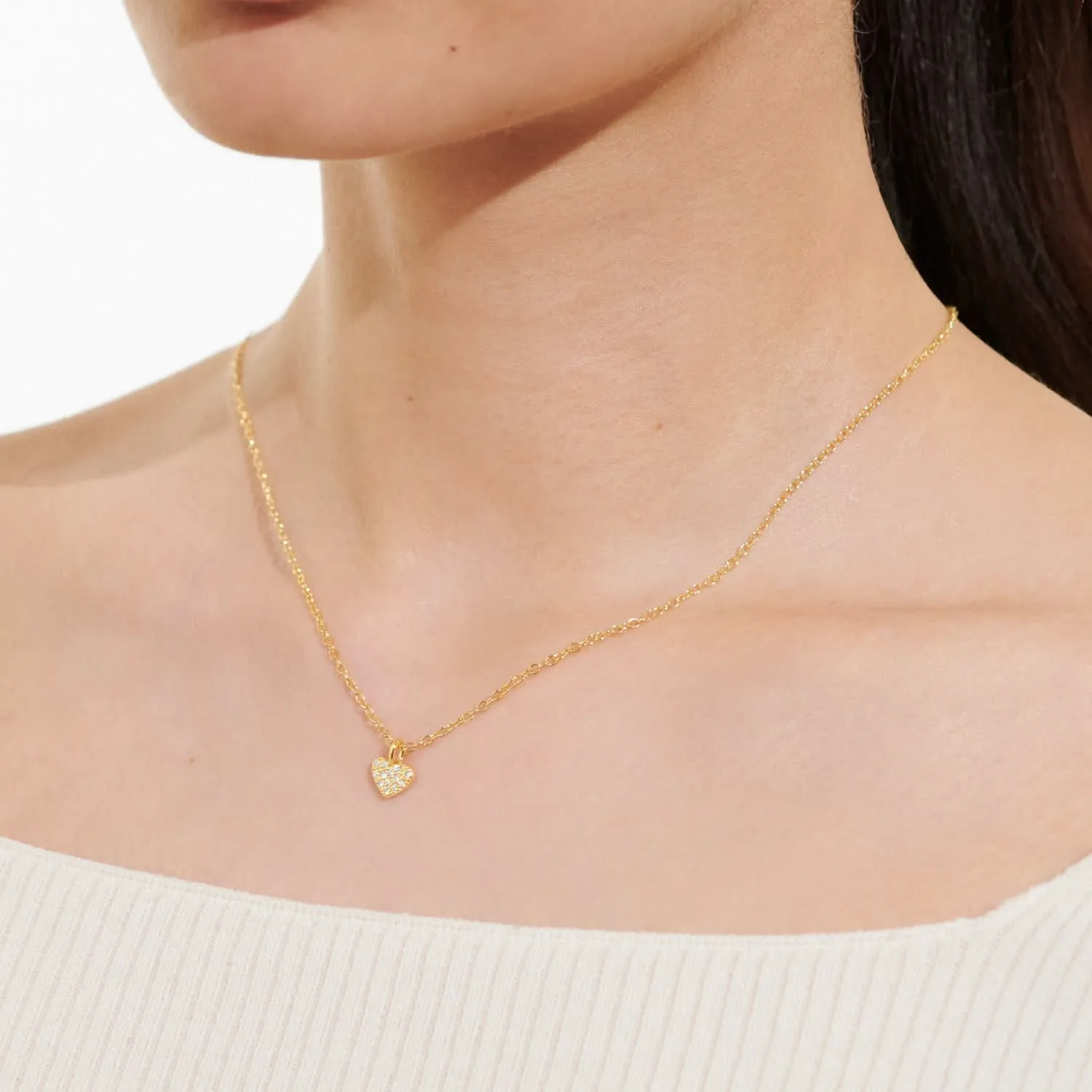 Collier Cœur Pavé Mini Charmes Doré à l'Or 7632 Joma Jewellery