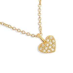 Collier Cœur Pavé Mini Charmes Doré à l'Or 7632 Joma Jewellery