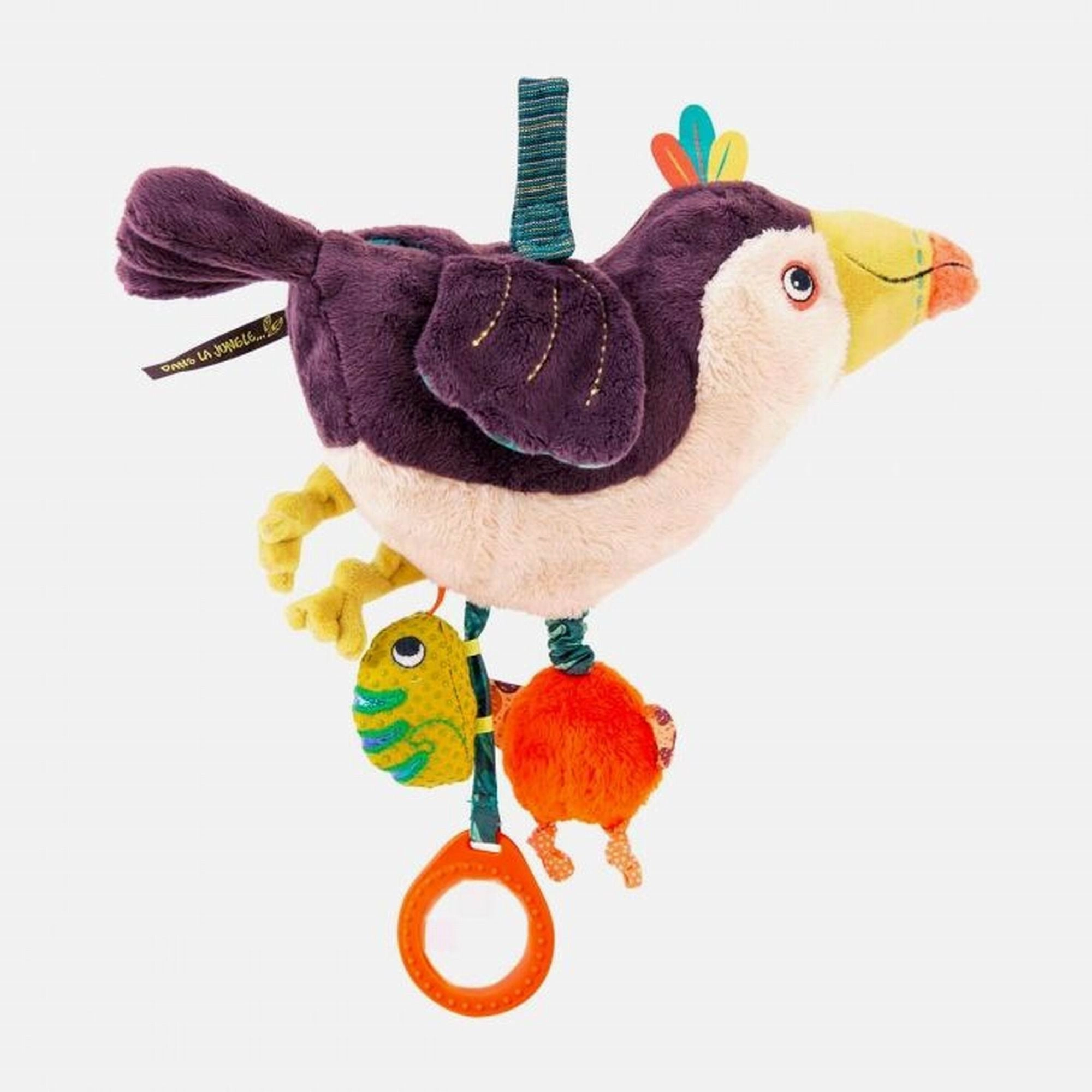 Moulin Roty Dans La Jungle Baby Senses Awakening Hanging Activities Prune Colour Pakou the Toucan