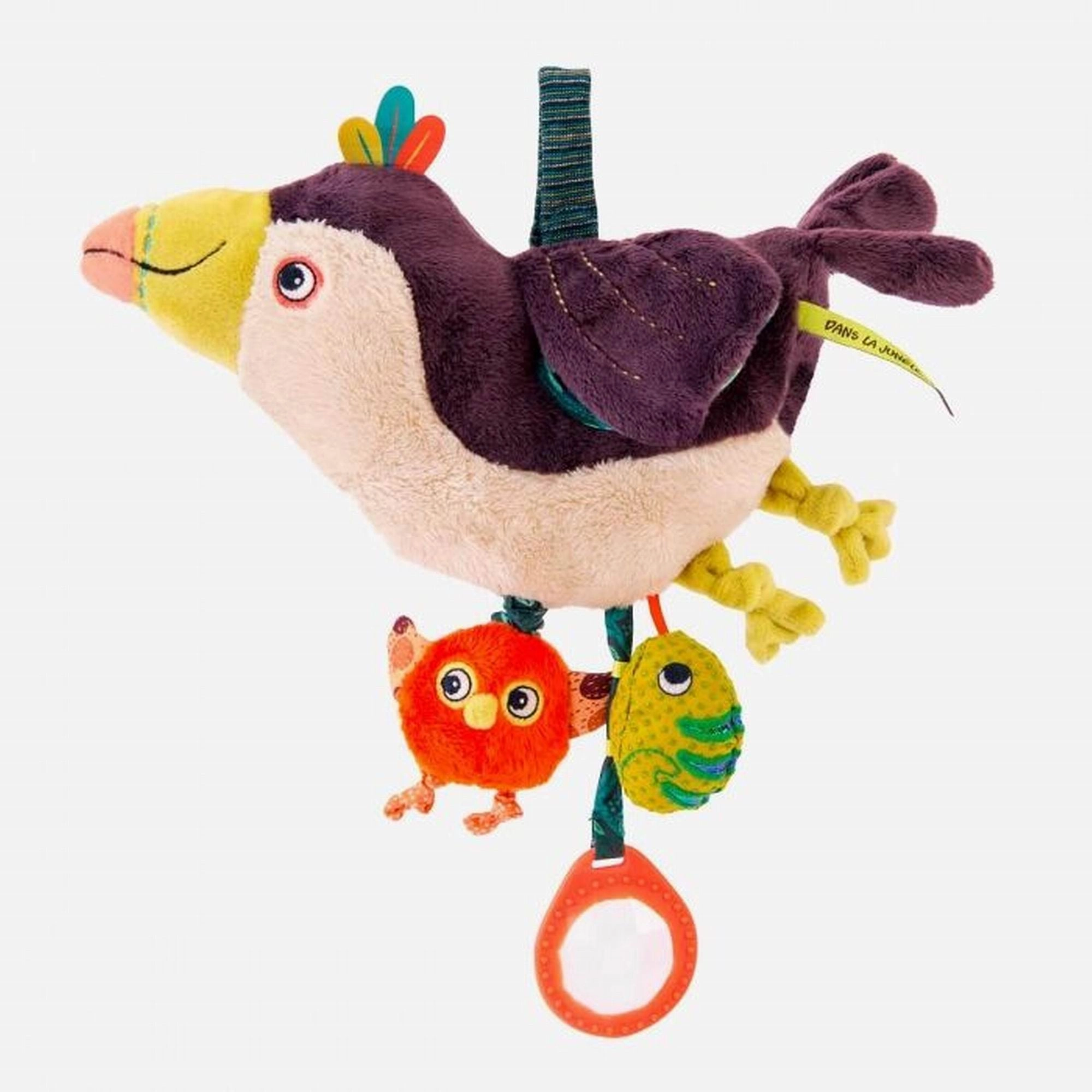 Moulin Roty Dans La Jungle Baby Senses Awakening Hanging Activities Prune Colour Pakou the Toucan