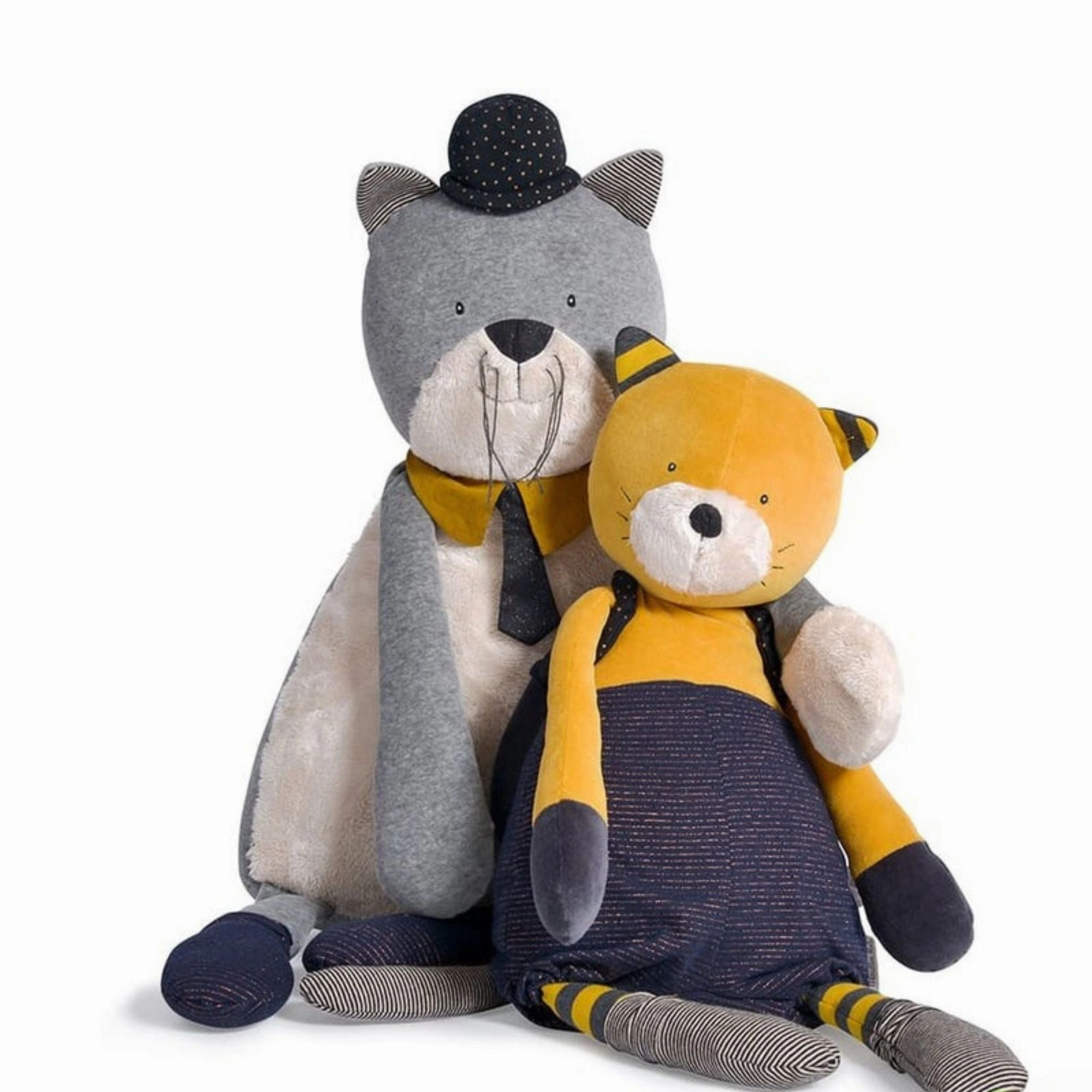 Moulin Roty Les Moustaches Giant Cat Mustard