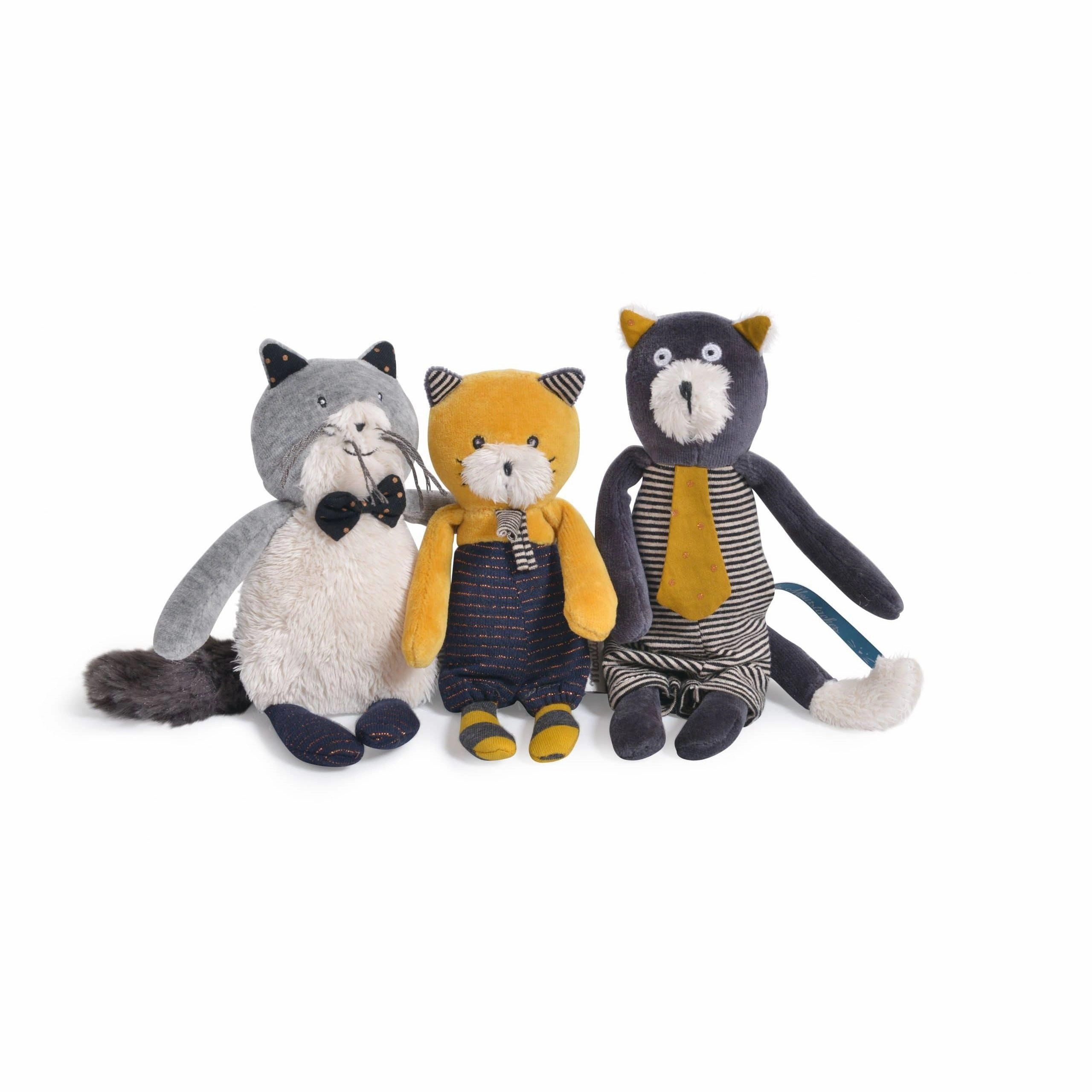 Moulin Roty Les Moustaches Mini Cat Mustard Doll H18cm