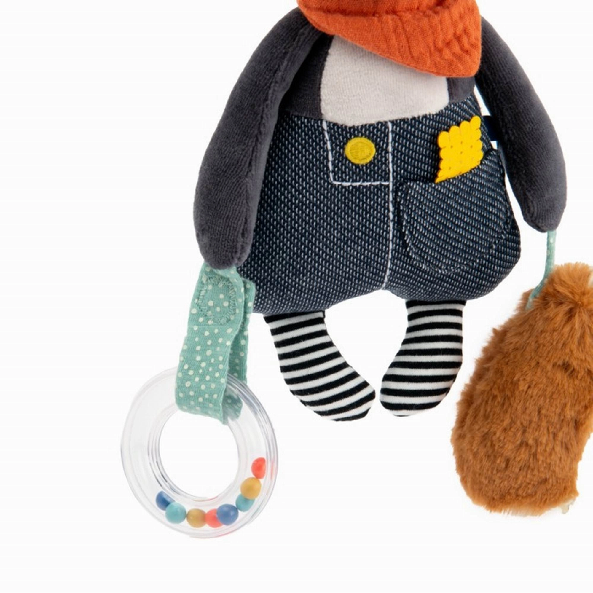 Moulin Roty Puce & Pilou Hanging Activities Dog Puce 27CM