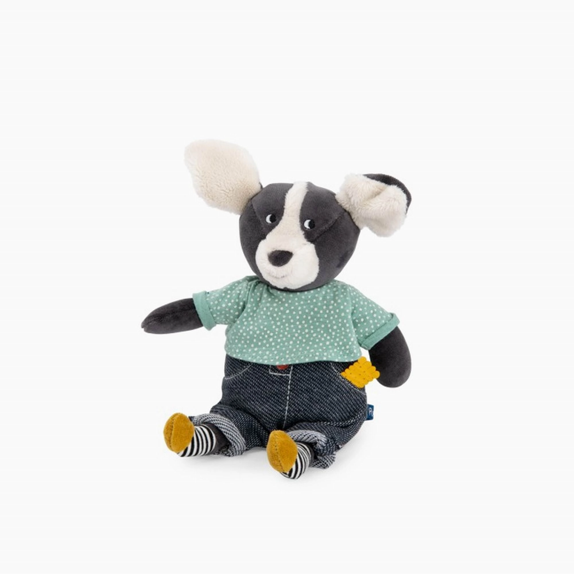 Moulin Roty Puce & Pilou Musical Pull-String Dog Puce 29CM