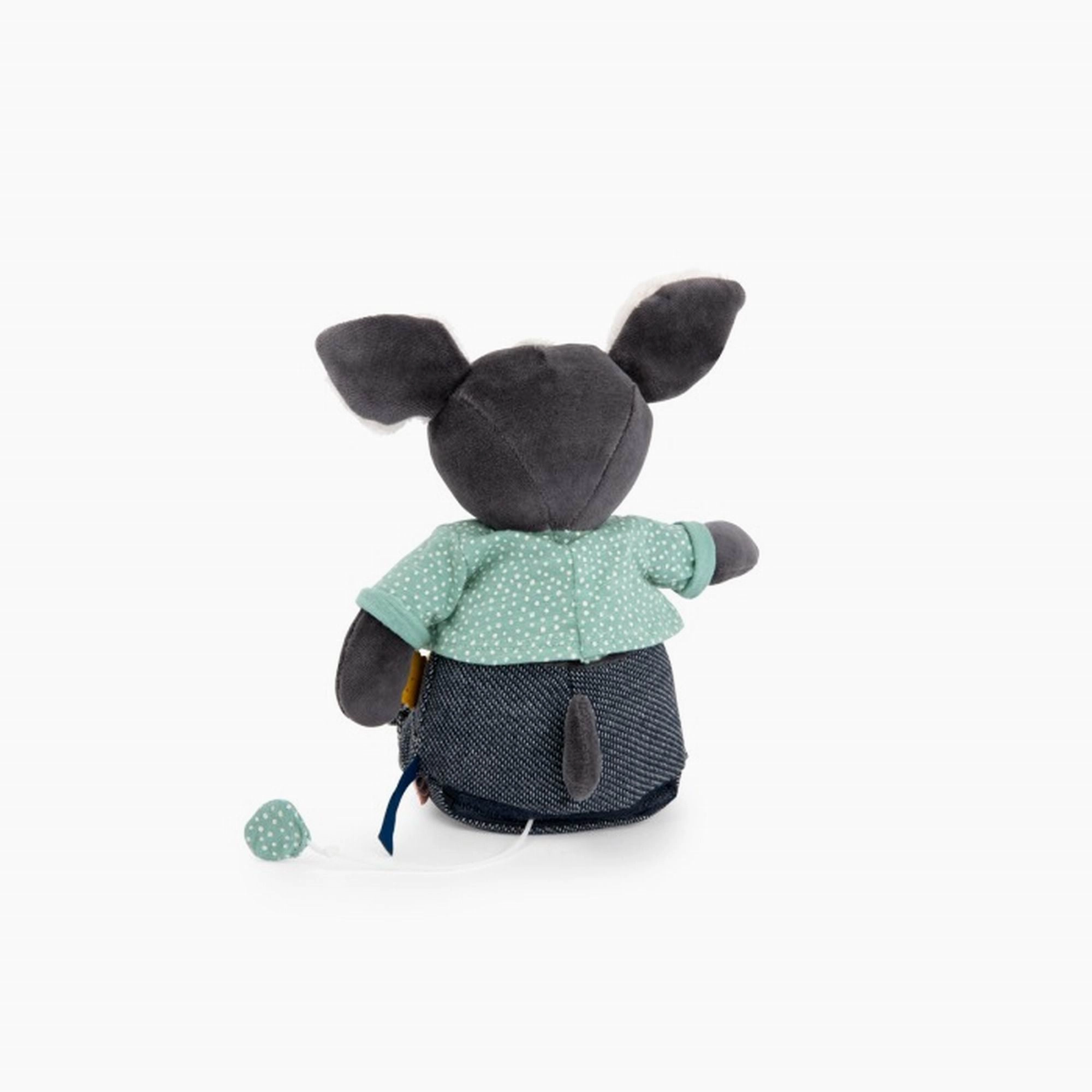 Moulin Roty Puce & Pilou Musical Pull-String Dog Puce 29CM
