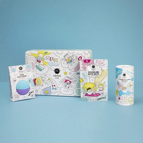Nailmatic Bubble Bath Box - Foaming Bath Salts - Bath Bomb - Crackling Bath Salts