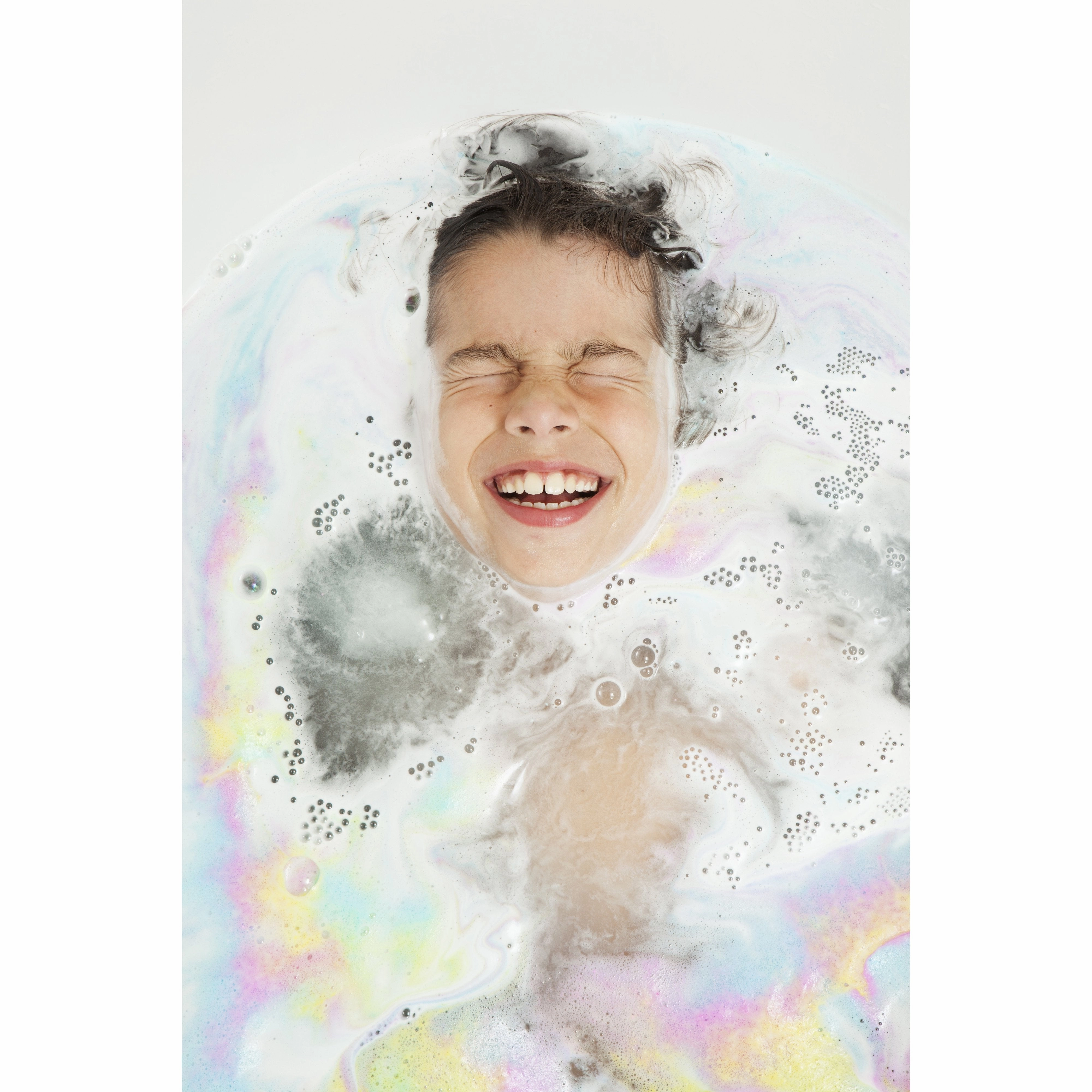 Nailmatic Kids Colouring Bath Bomb For Kids - Comet - Blue With Red Flakes