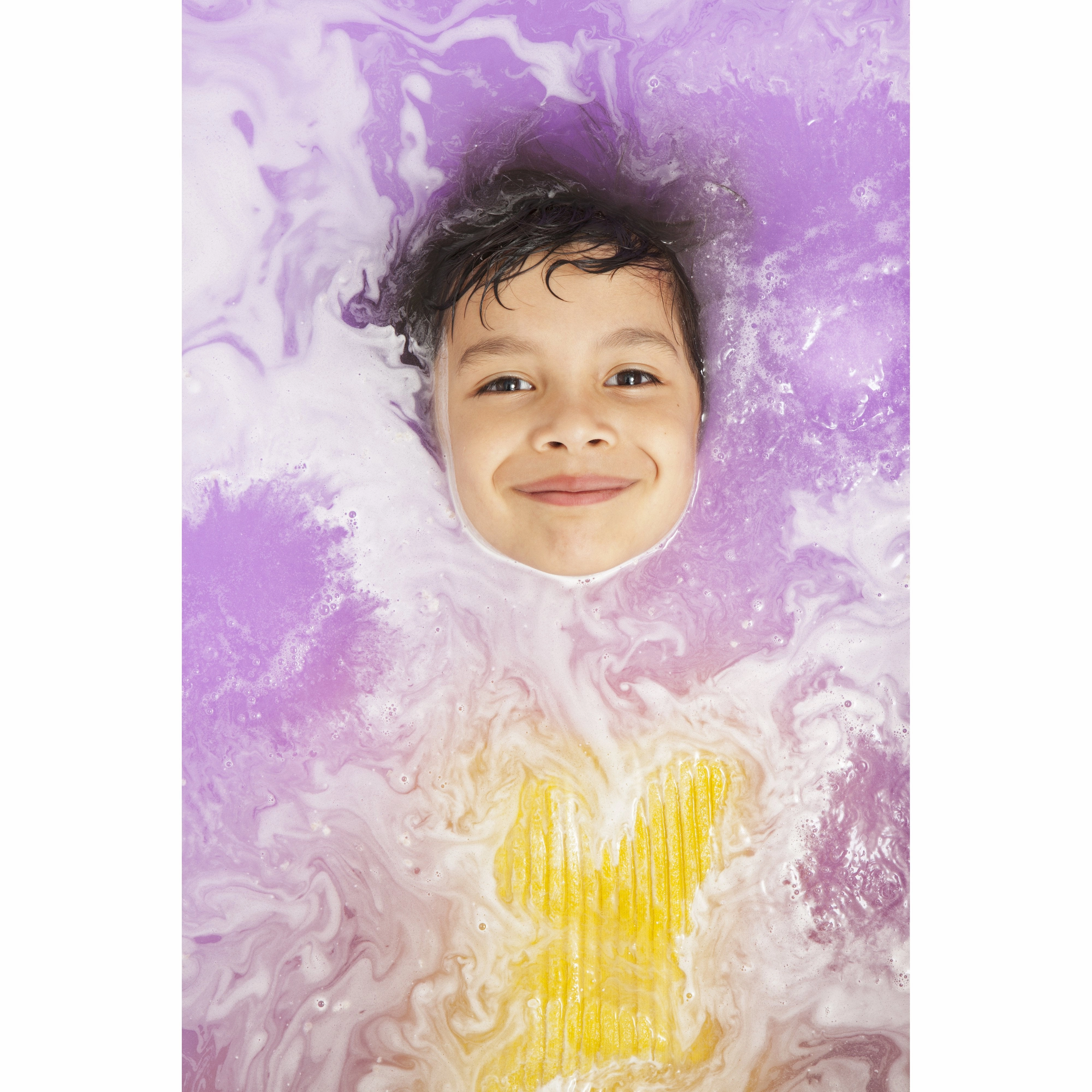 Nailmatic Kids Colouring Bath Bomb For Kids - Pulsar - Purple/Yellow/Blue