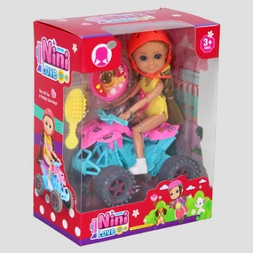 Nini Love Little Doll  Pink & Aqua Beach Buggy