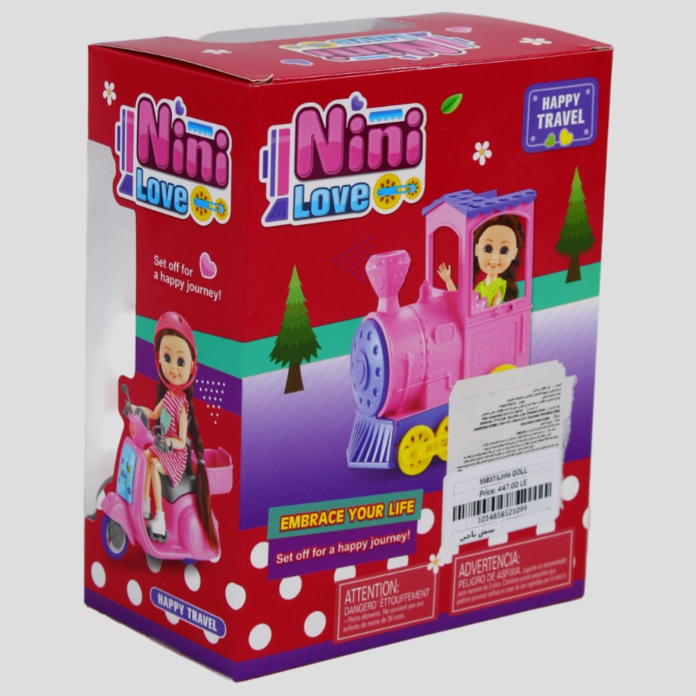 Nini Love Little Doll  Pink & Aqua Beach Buggy