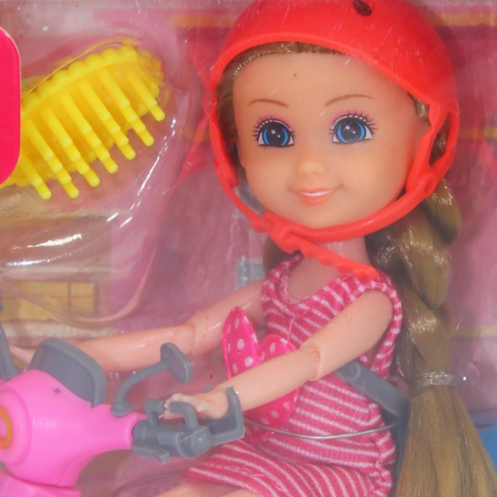 Nini Love Little Doll  Pink Motorcycle