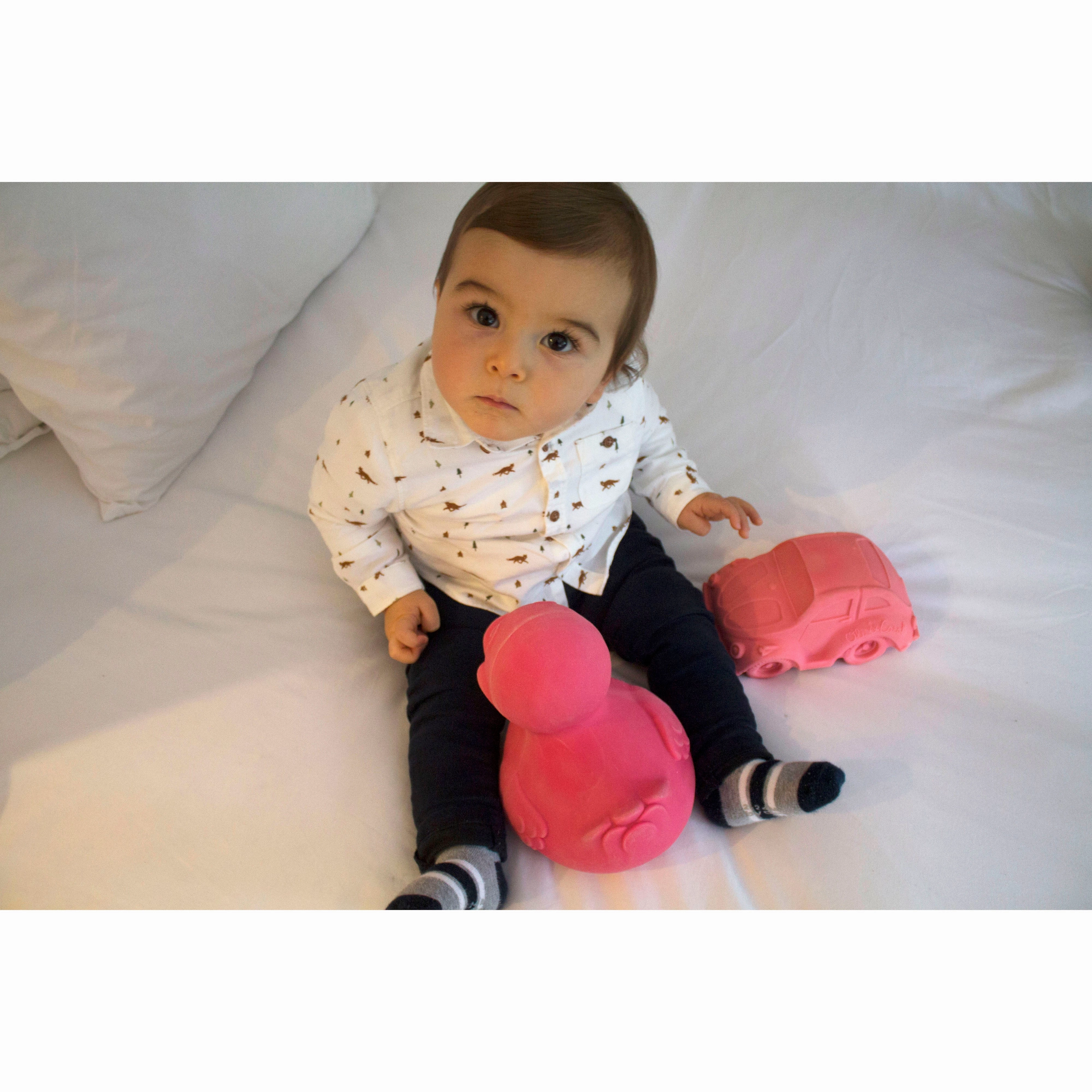 Oli & Carol Extra Large Monochrome Ducks Teether