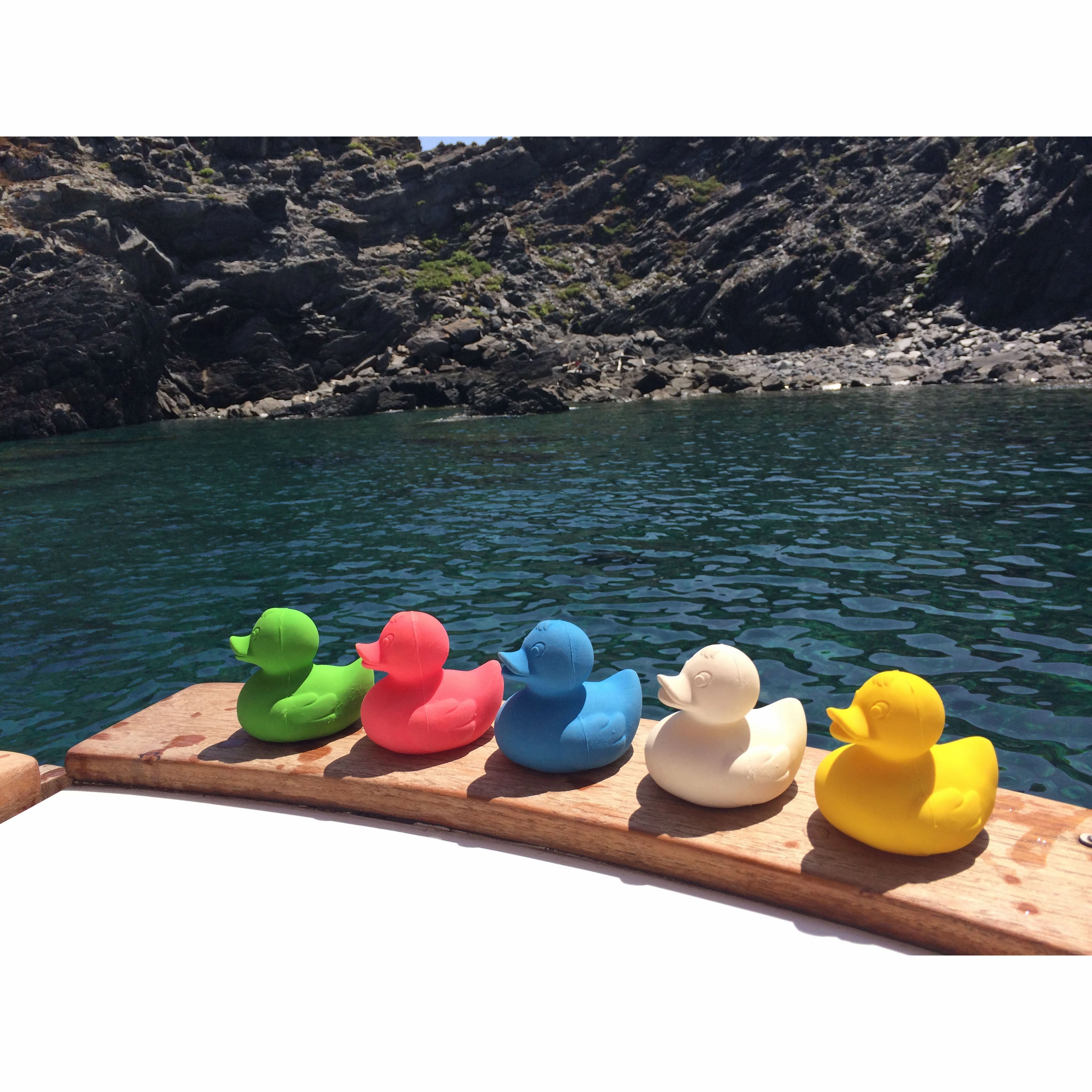Oli & Carol Extra Large Monochrome Ducks Teether