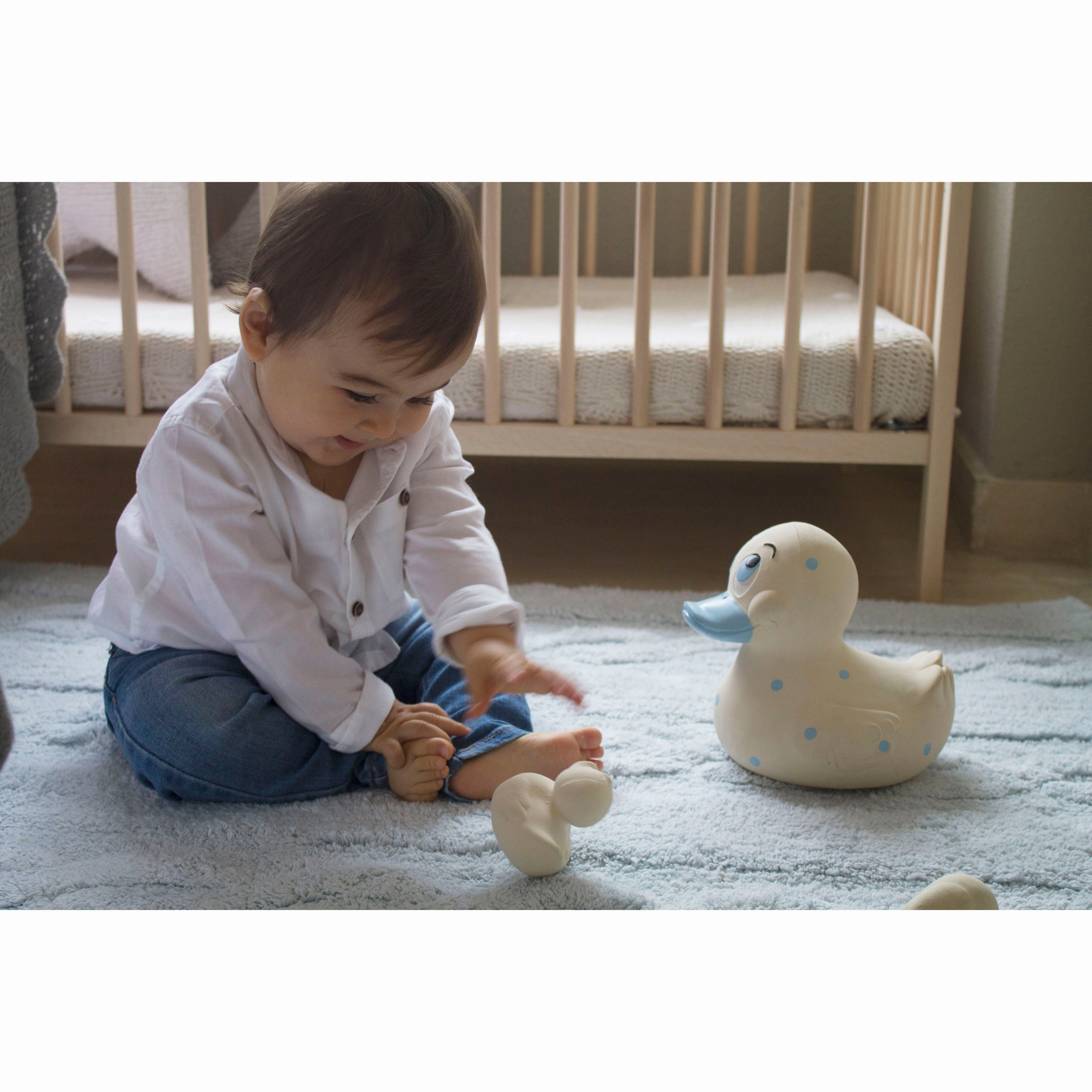 Oli & Carol Extra Large Spotty Ducks Teether
