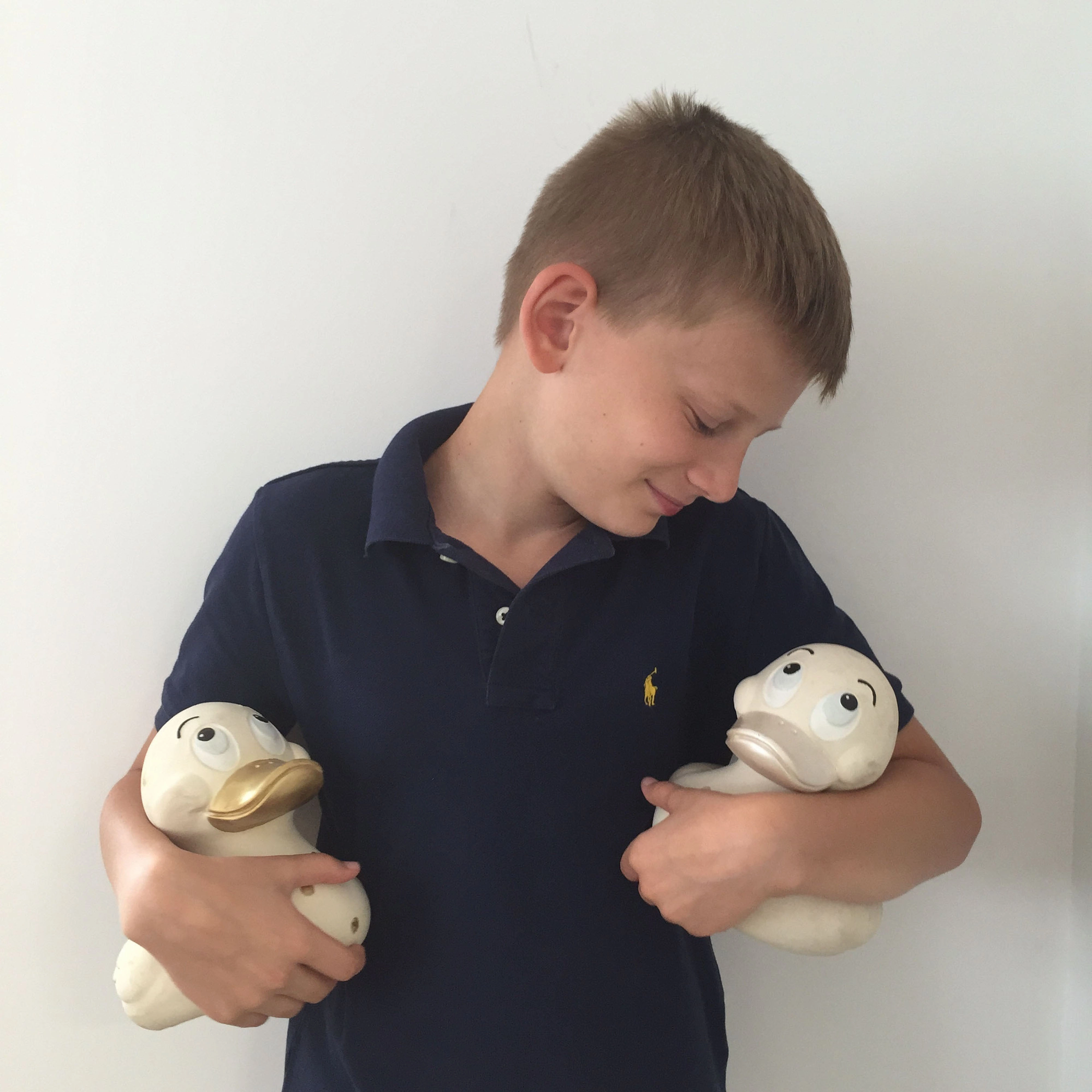 Oli & Carol Extra Large Spotty Ducks Teether