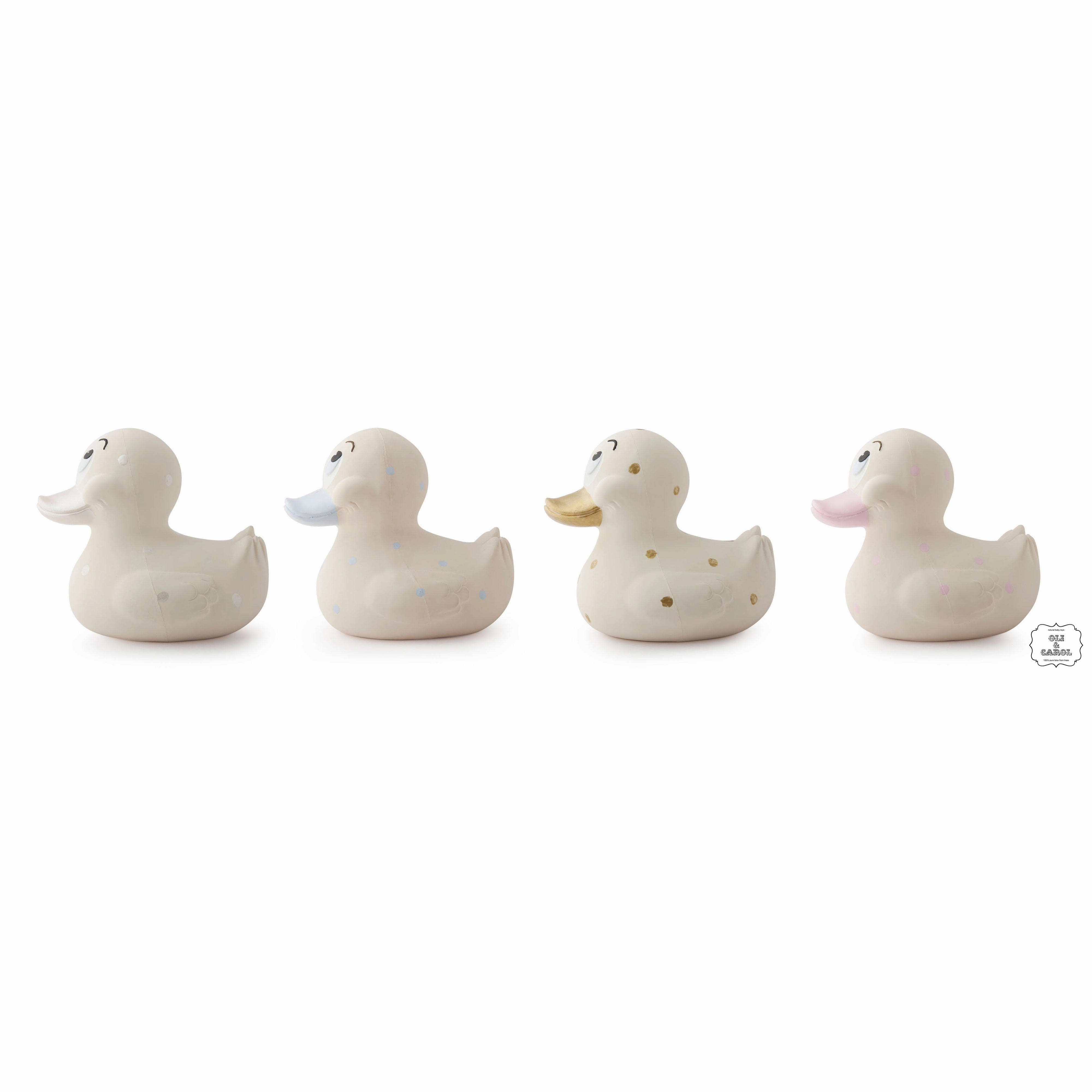 Oli & Carol Extra Large Spotty Ducks Teether