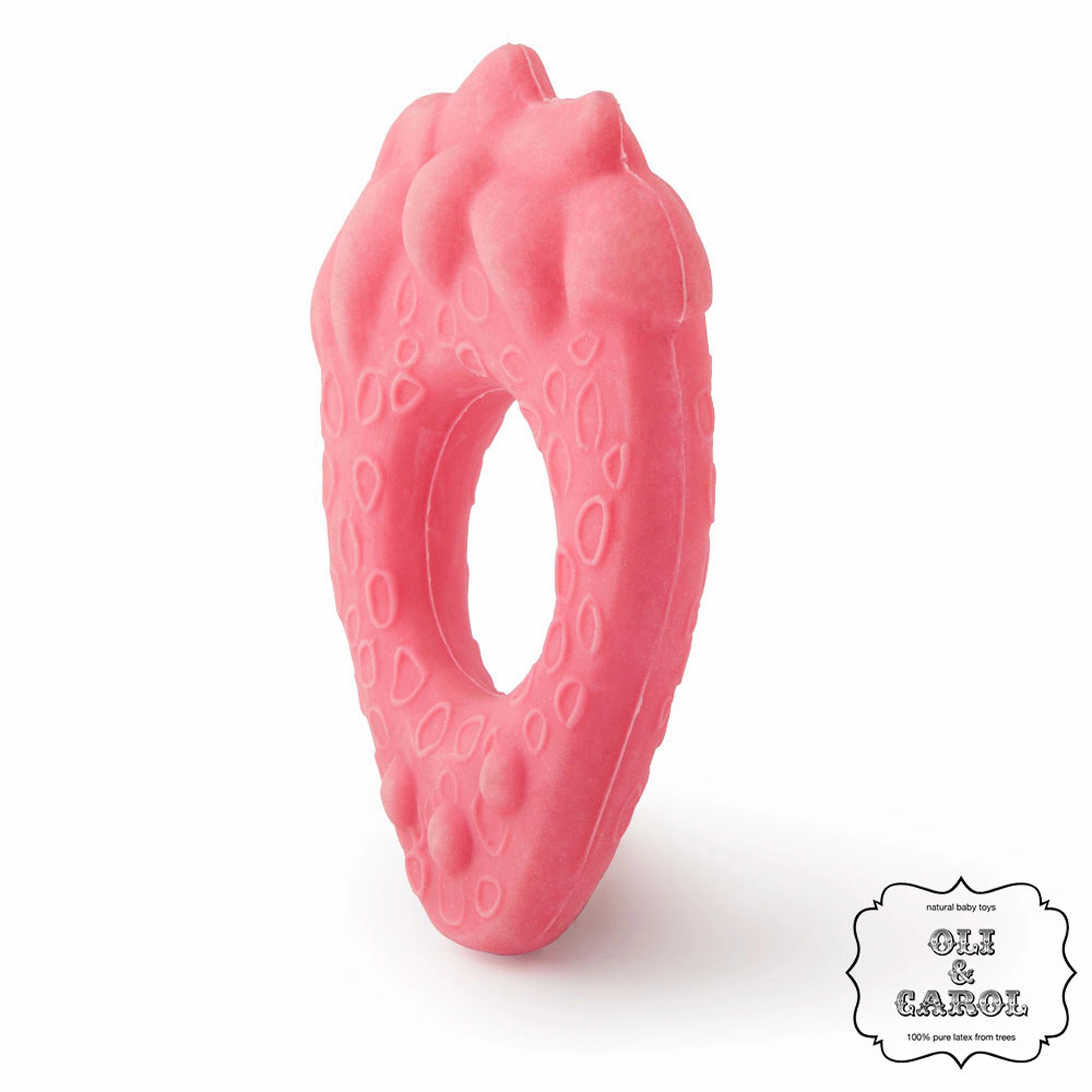 Oli & Carol Fruit Shape Teething Ring: Apple, Pear and Strawberry Teether