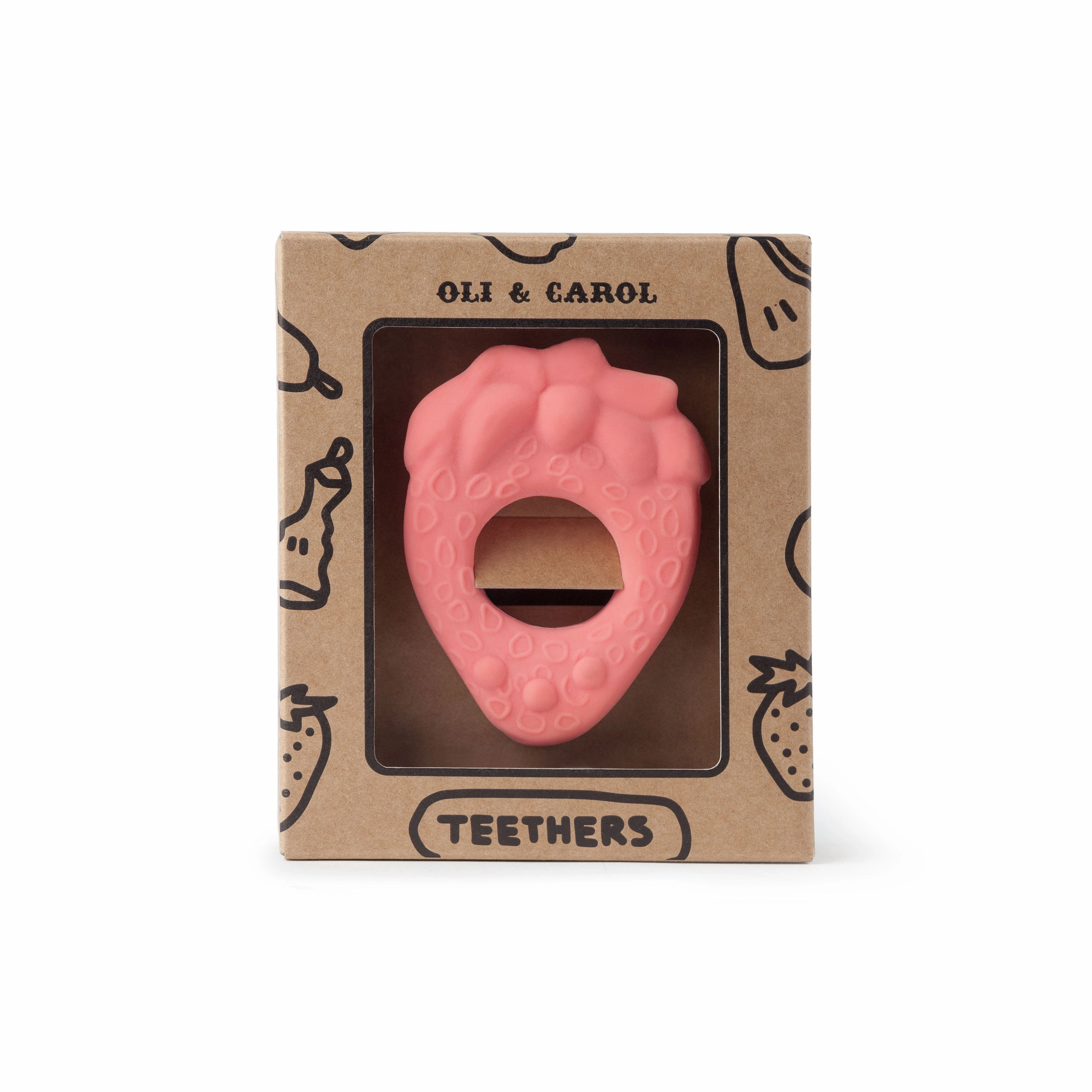 Oli & Carol Fruit Shape Teething Ring: Apple, Pear and Strawberry Teether