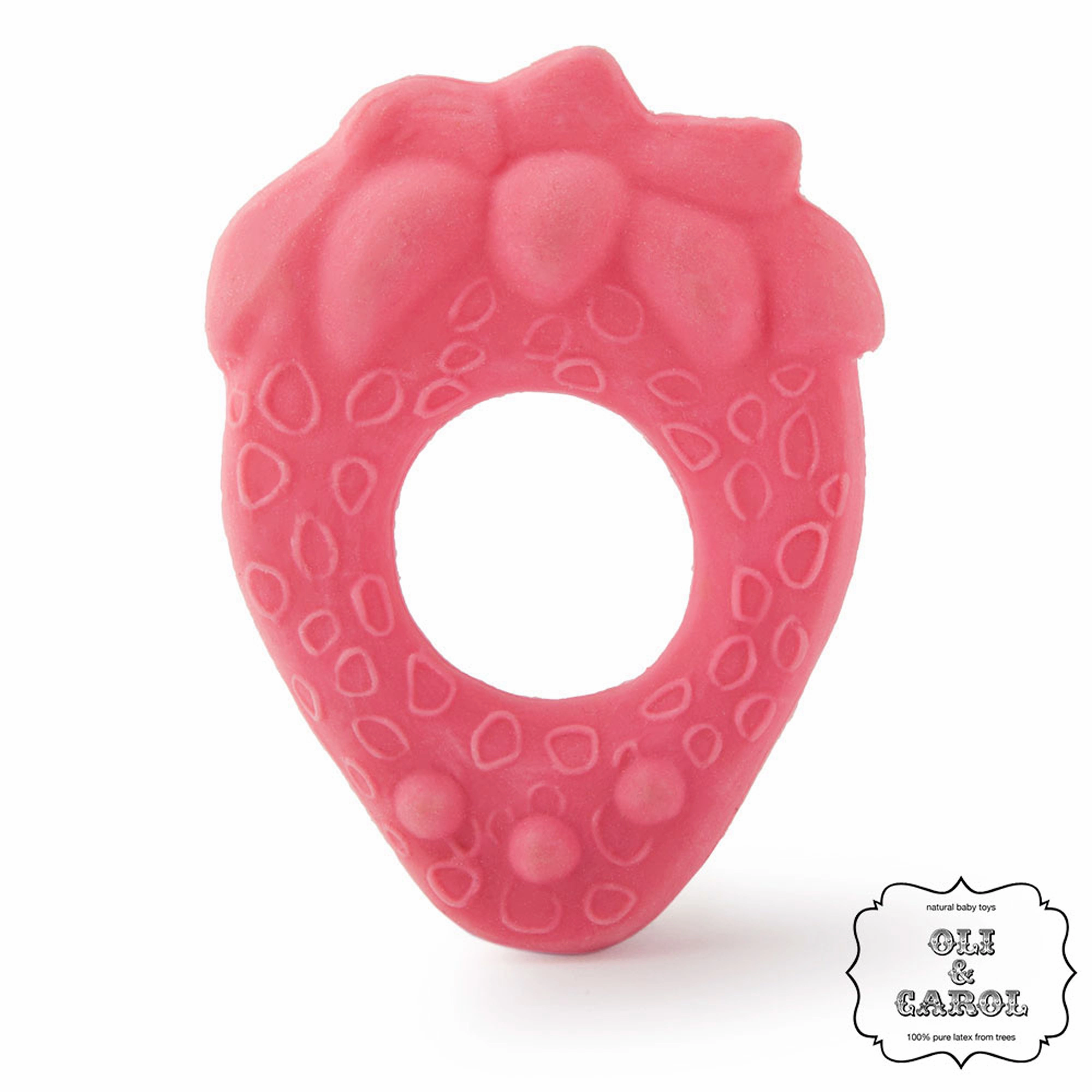 Oli & Carol Fruit Shape Teething Ring: Apple, Pear and Strawberry Teether