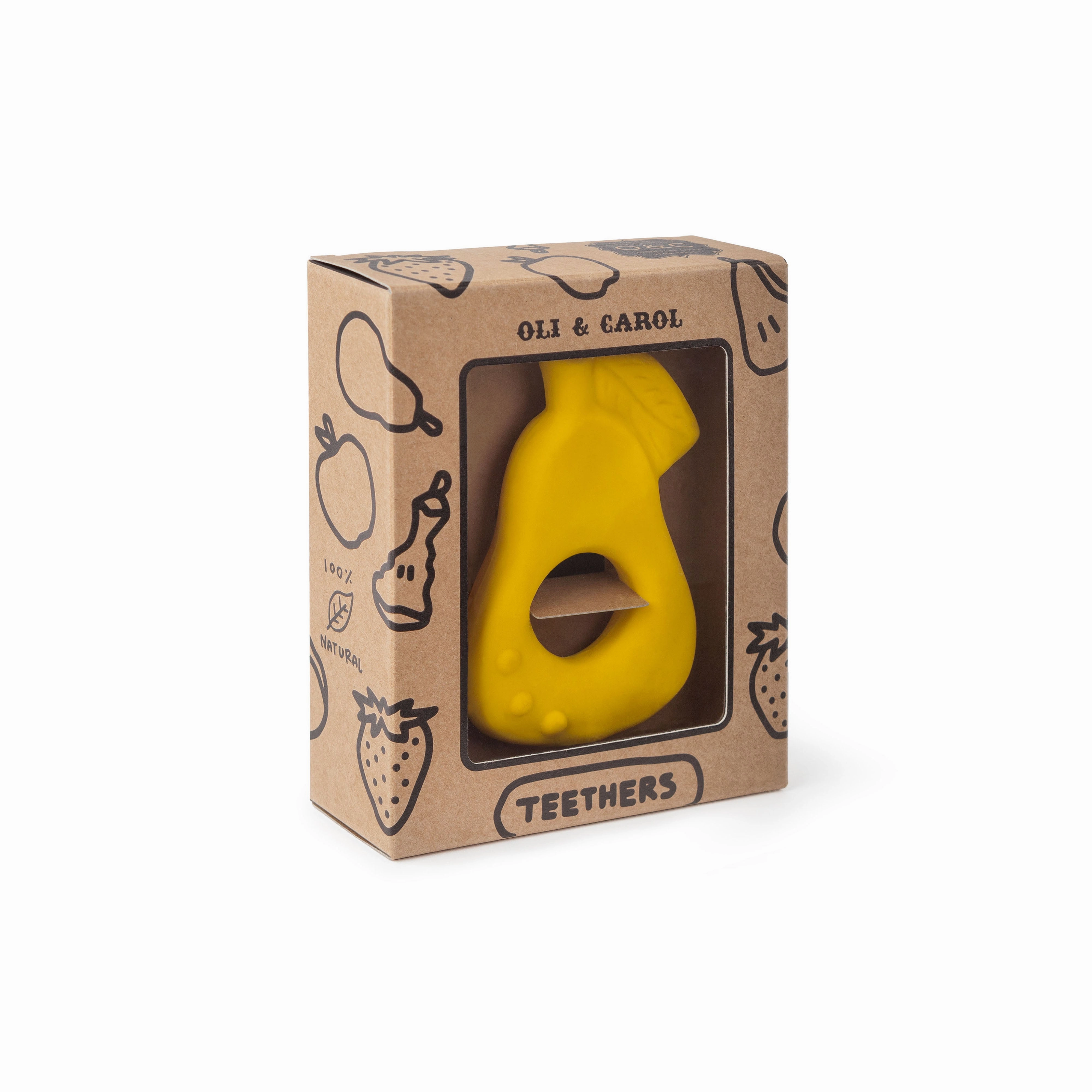 Oli & Carol Fruit Shape Teething Ring: Apple, Pear and Strawberry Teether