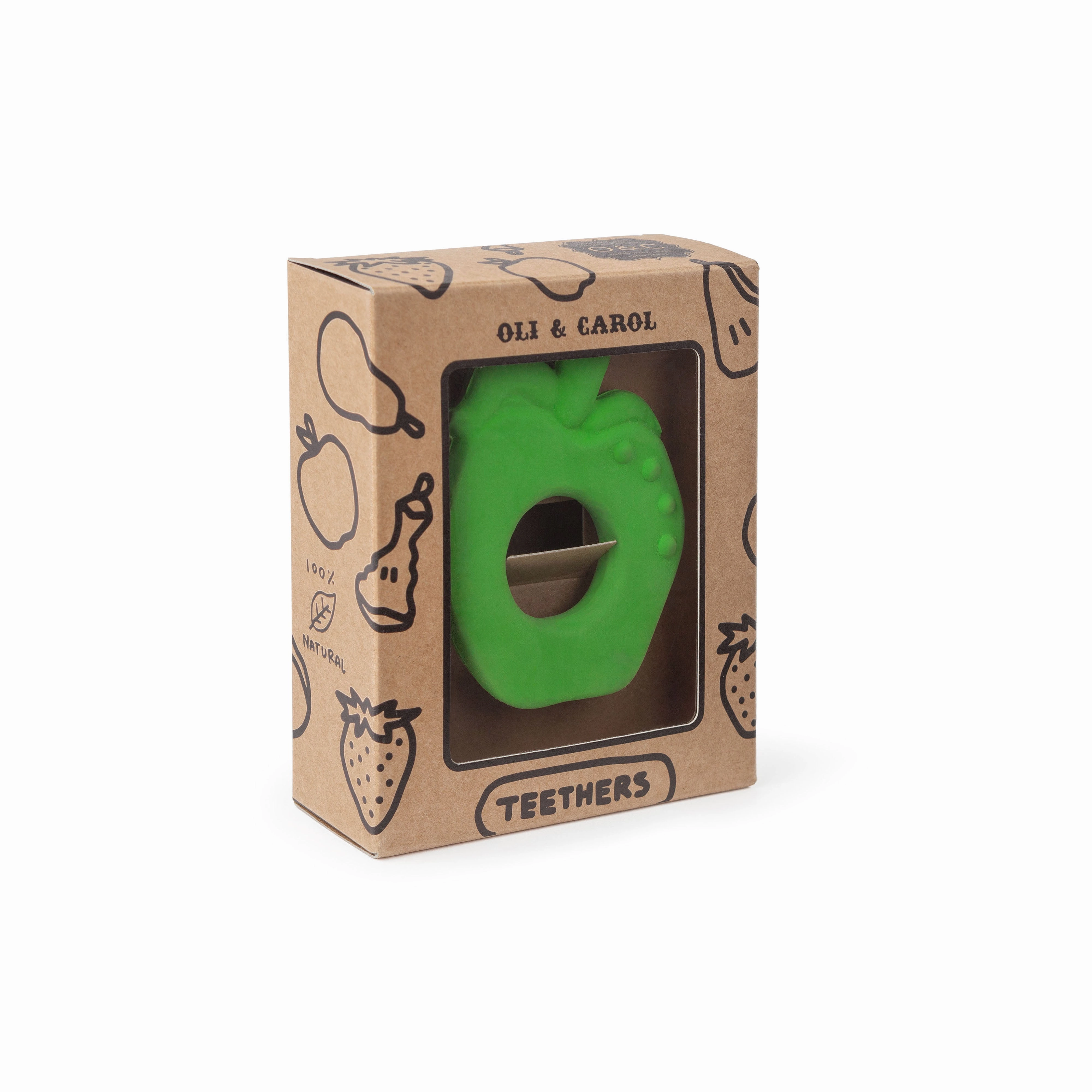 Oli & Carol Fruit Shape Teething Ring: Apple, Pear and Strawberry Teether