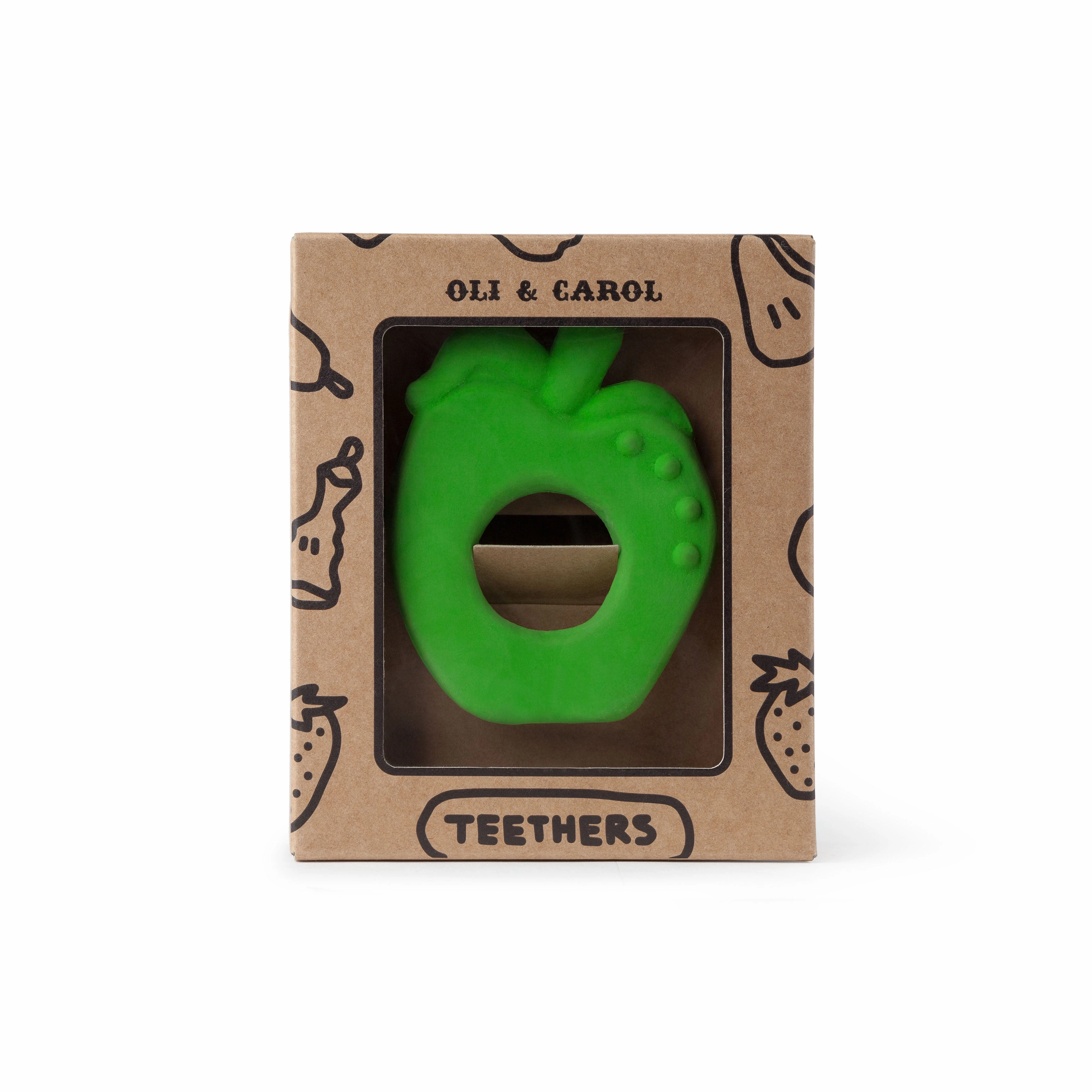Oli & Carol Fruit Shape Teething Ring: Apple, Pear and Strawberry Teether
