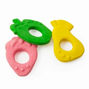 Oli & Carol Fruit Shape Teething Ring: Apple, Pear and Strawberry Teether