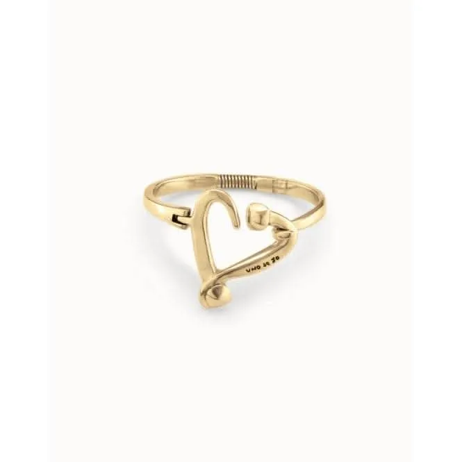 Bracelet en métal doré One Love Unode50 Bijoux et Accessoires