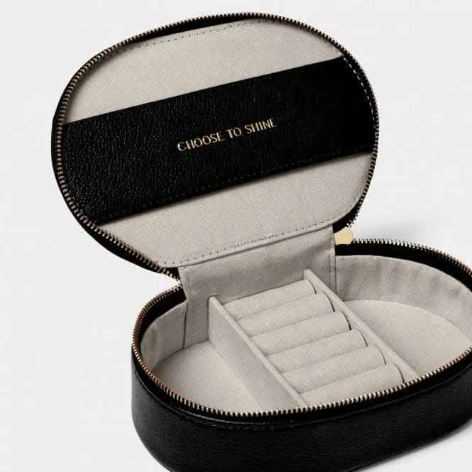 Boîte à bijoux noire ovale KLB3359 - Bijoux et accessoires Katie Loxton