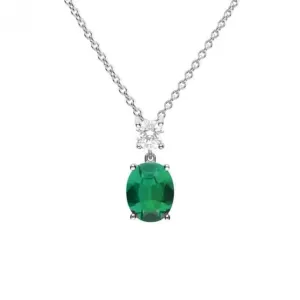 Pendentif goutte en zirconium ovale vert P5113 - Diamonfire Jewellery