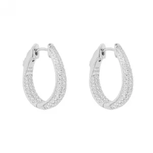 Boucles d'oreilles cercles en zircone pave E6187 Diamonfire Jewellery