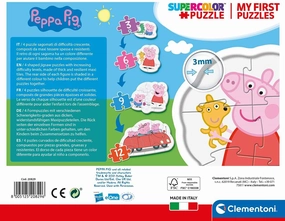 Peppa Pig Toys Clementoni 20829, Peppa Pig My First Puzzles for Toddlers - 3 6 9 12 Pieces, Ages 2 Years Plus