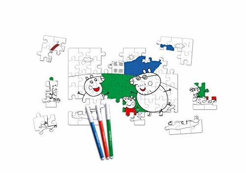 Peppa Pig Toys Clementoni 26096, Peppa Pig Double Face Supercolor Puzzle for Children - 60 Piec