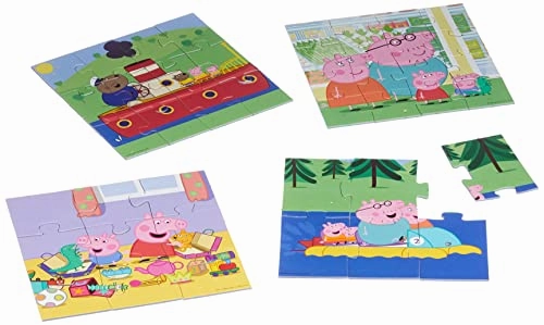 Peppa Pig Toys Educa Borrs Peppa Pig Progressive Puzzles - 4 Puzzles for Ages 3  (6-16 Pieces)