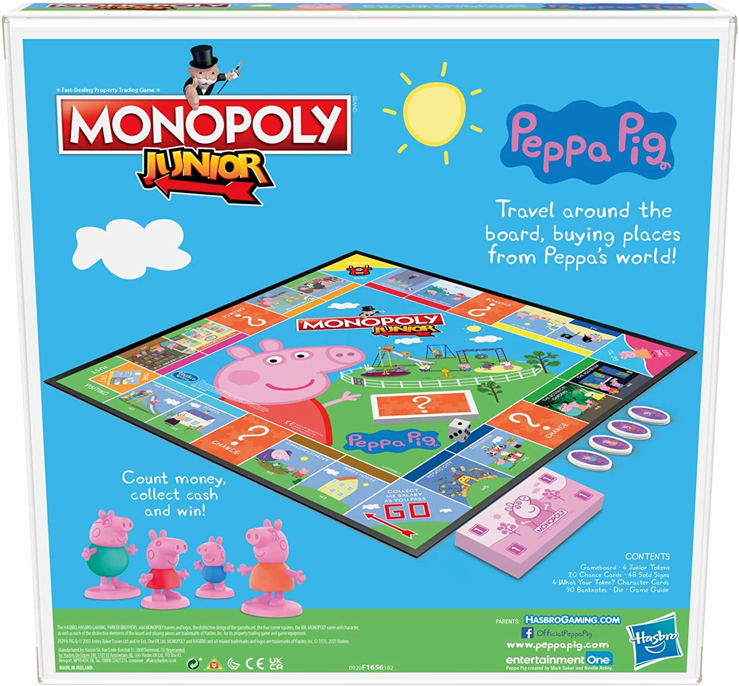 Peppa Pig Toys Monopoly Junior: Peppa Pig Edition Board Game for 2-4 Players