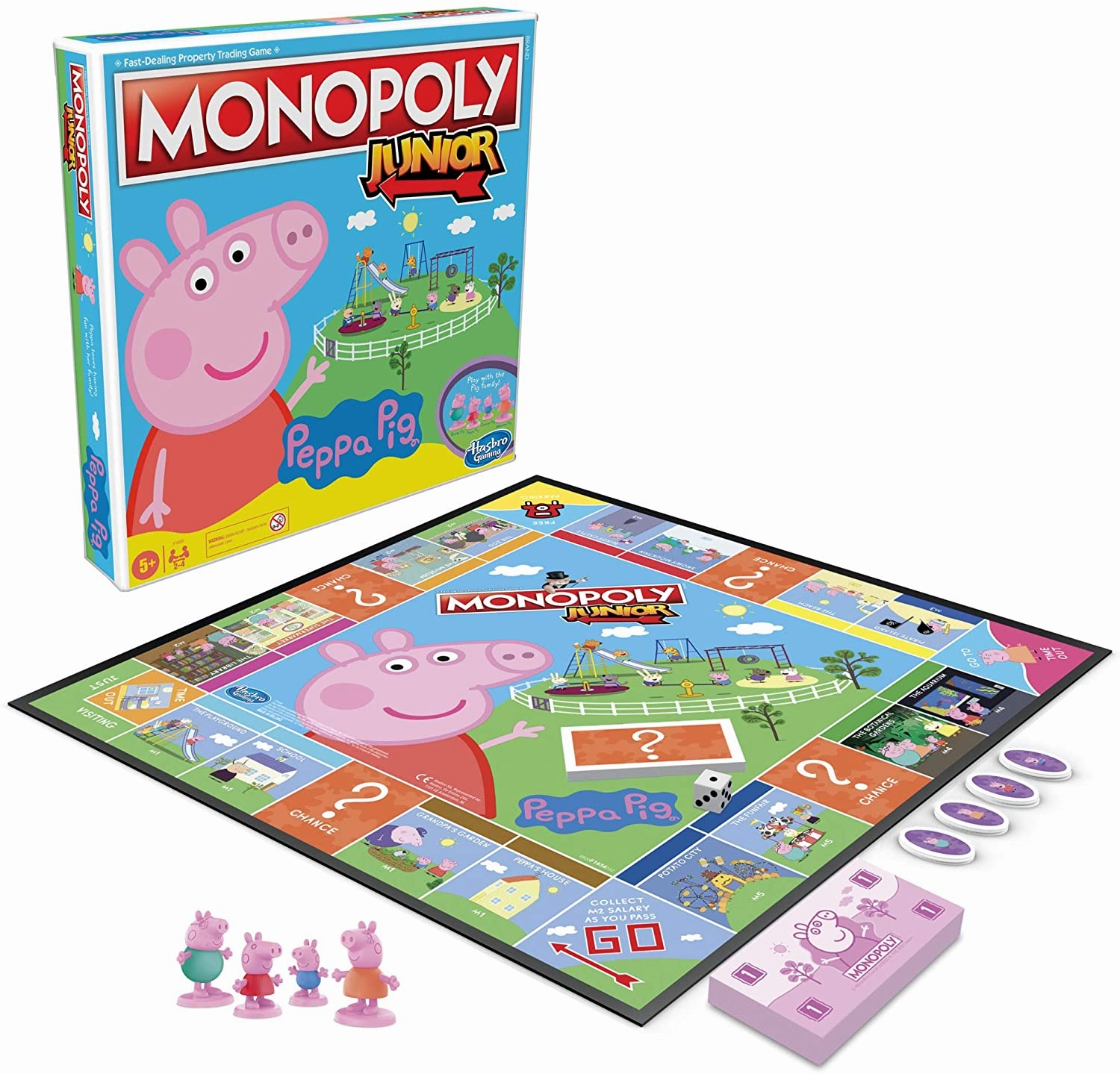 Peppa Pig Toys Monopoly Junior: Peppa Pig Edition Board Game for 2-4 Players