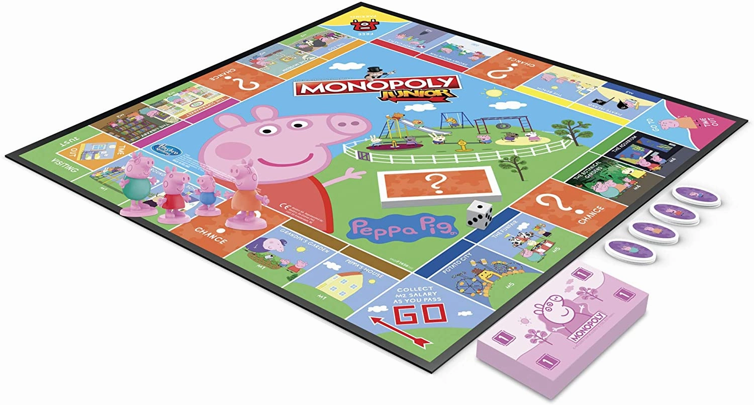Peppa Pig Toys Monopoly Junior: Peppa Pig Edition Board Game for 2-4 Players