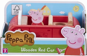 Peppa Pig Toys Peppa Pig 07208 Wooden Red Car