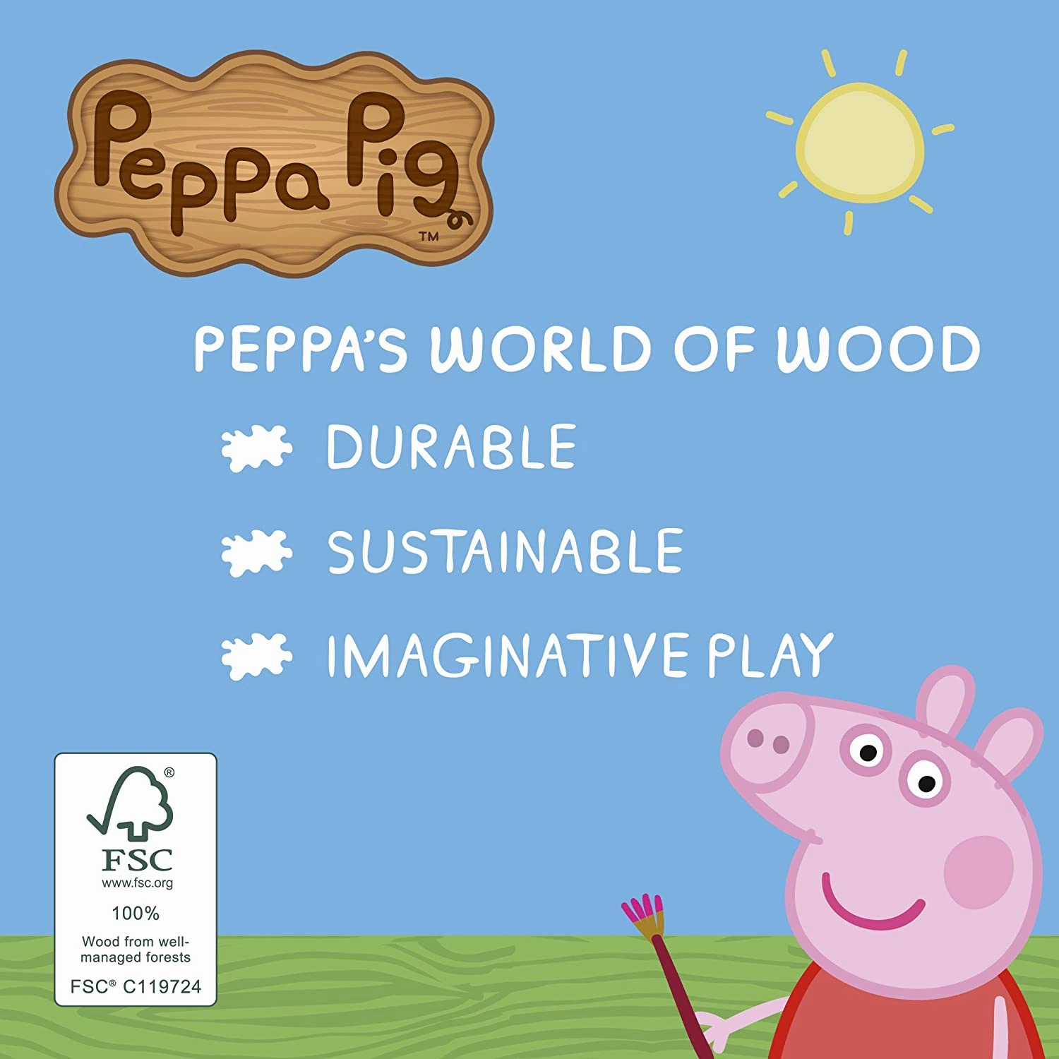 Peppa Pig Toys Peppa Pig 07211 Wooden Aeroplane