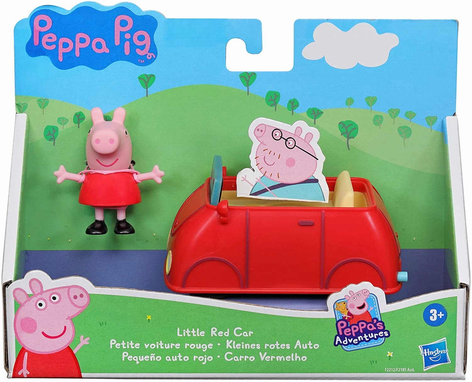 Peppa Pig Toys Peppa Pig F22125X1 Peppas Adventures Vehicles Little Red Car Toy with Figure, A
