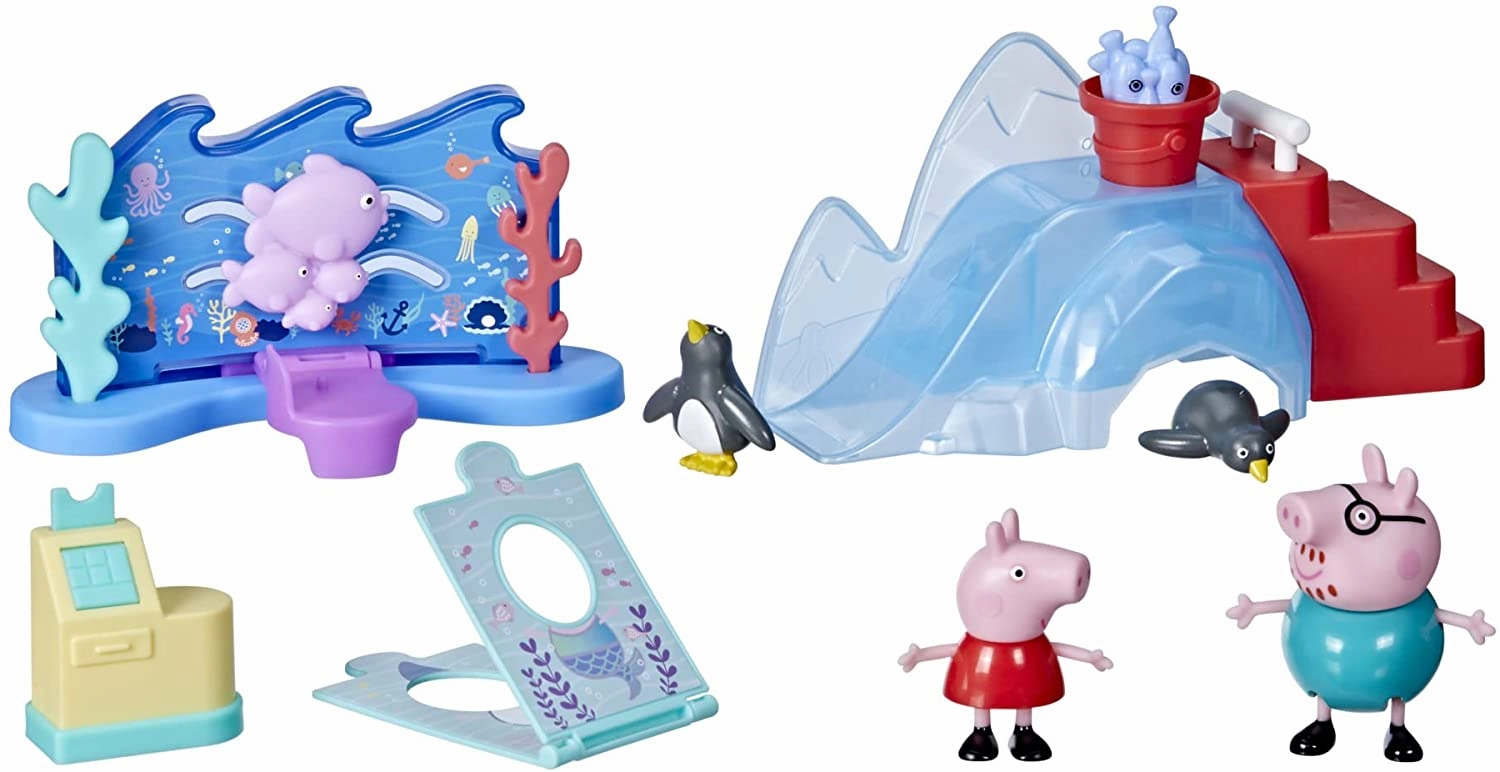 Peppa Pig Toys Peppa Pig F44115X0 Hasbro Aquarium Peppy, Preschool Playset, Includes 4 Action F
