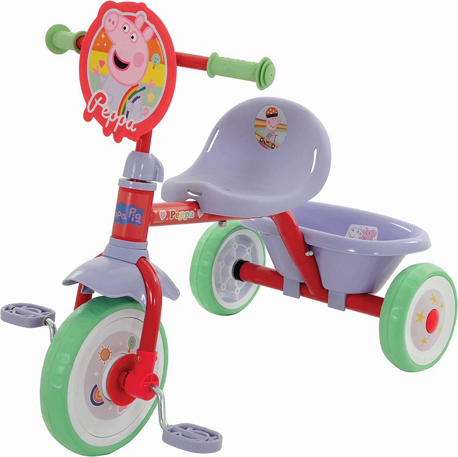 Peppa Pig Toys Peppa Pig M004696 First Ride On Trike, Multicoloured, 79cm x 44cm x 97cm