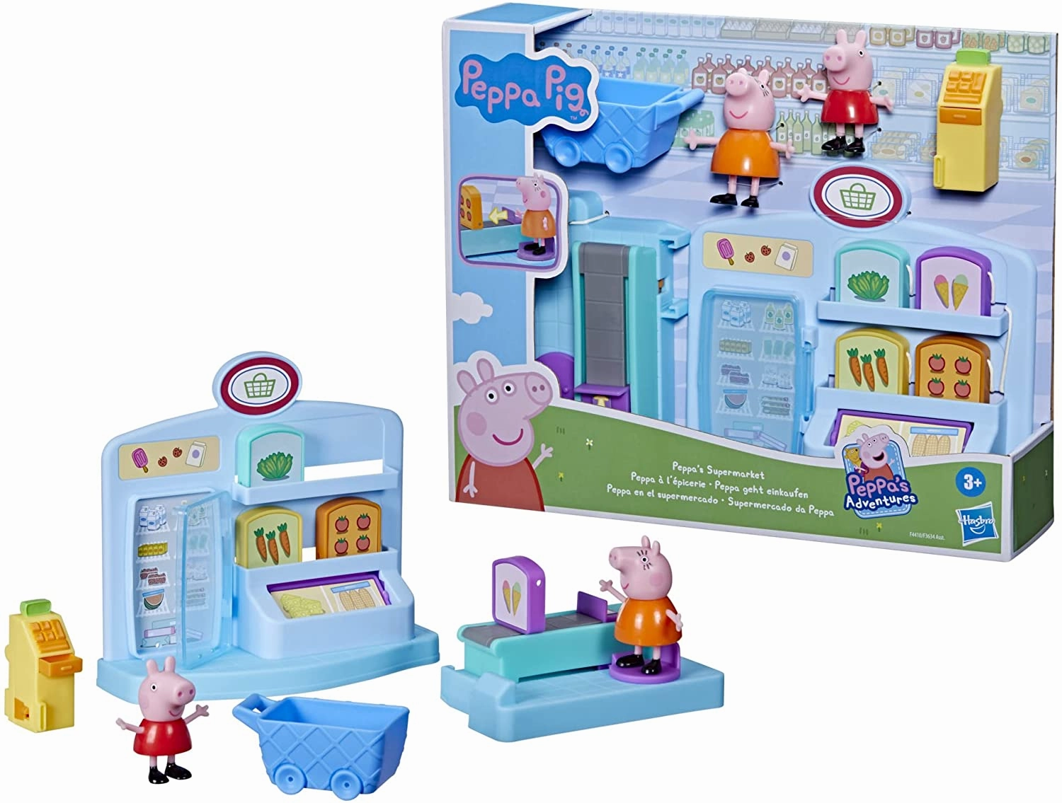 Peppa Pig Toys Peppa Pig Peppas Adventures Peppas Supermarket Playset Preschool Toy: 2 Figure