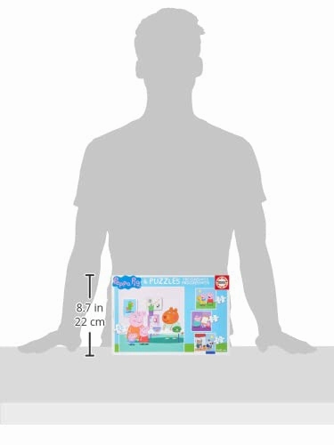Peppa Pig Toys Peppa Pig Progressive Puzzle Set - 12, 20, 25 Pieces for Ages 3  (Educa Borrs 16817)