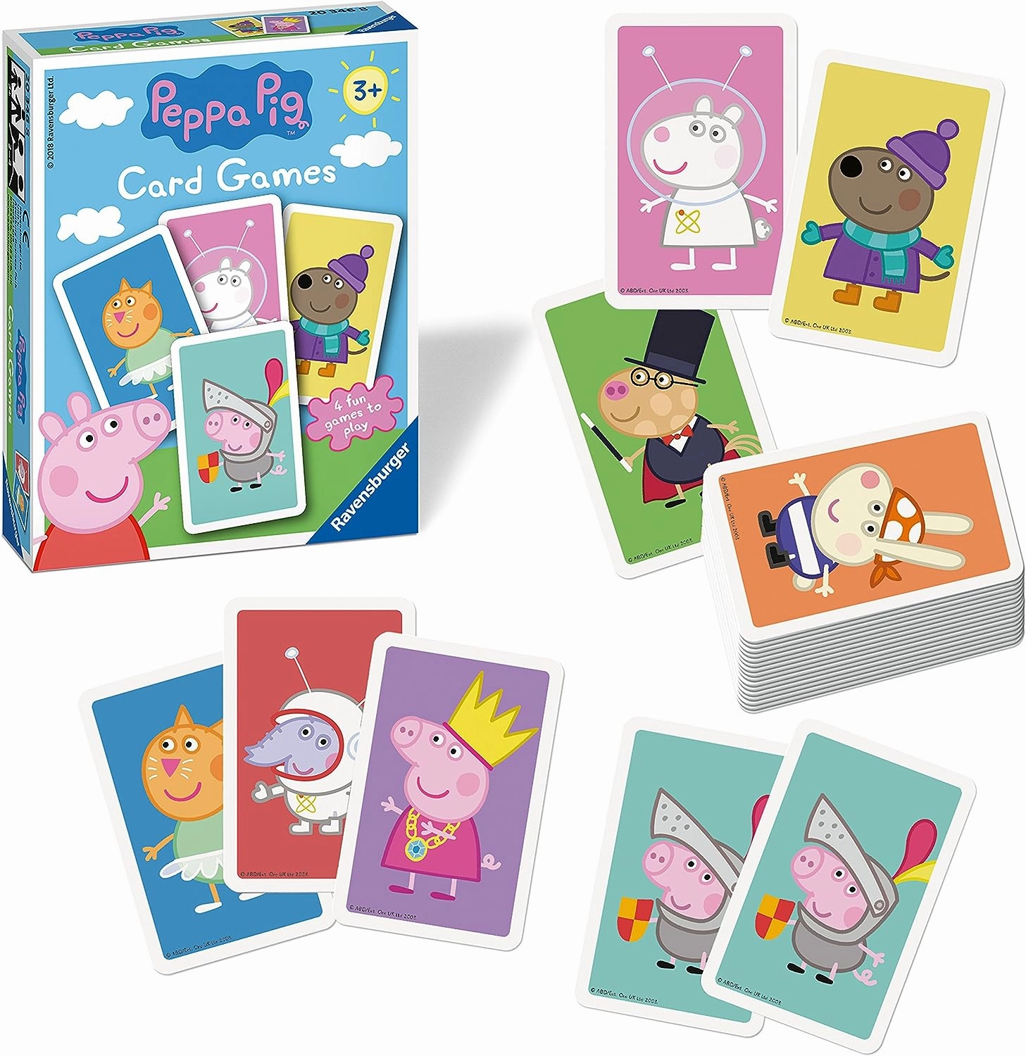 Peppa Pig Toys Ravensburger Peppa Pig Card Game for Kids Age 3 Years and Up - Snap, Happy Families, Swap or Pairs