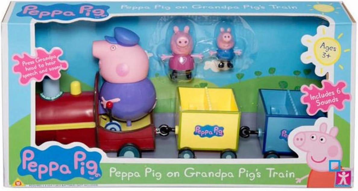 Peppa Pig Toys Tm Toys 5034 Peppa Pig's train with 2 carriages, multicoloured