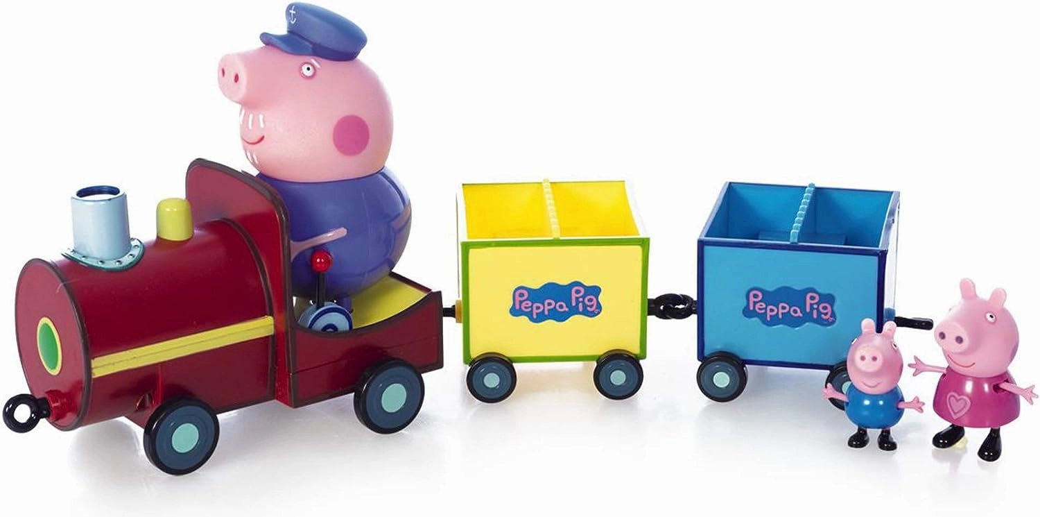 Peppa Pig Toys Tm Toys 5034 Peppa Pig's train with 2 carriages, multicoloured