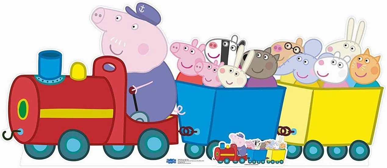 Peppa Pig Toys Tm Toys 5034 Peppa Pig's train with 2 carriages, multicoloured