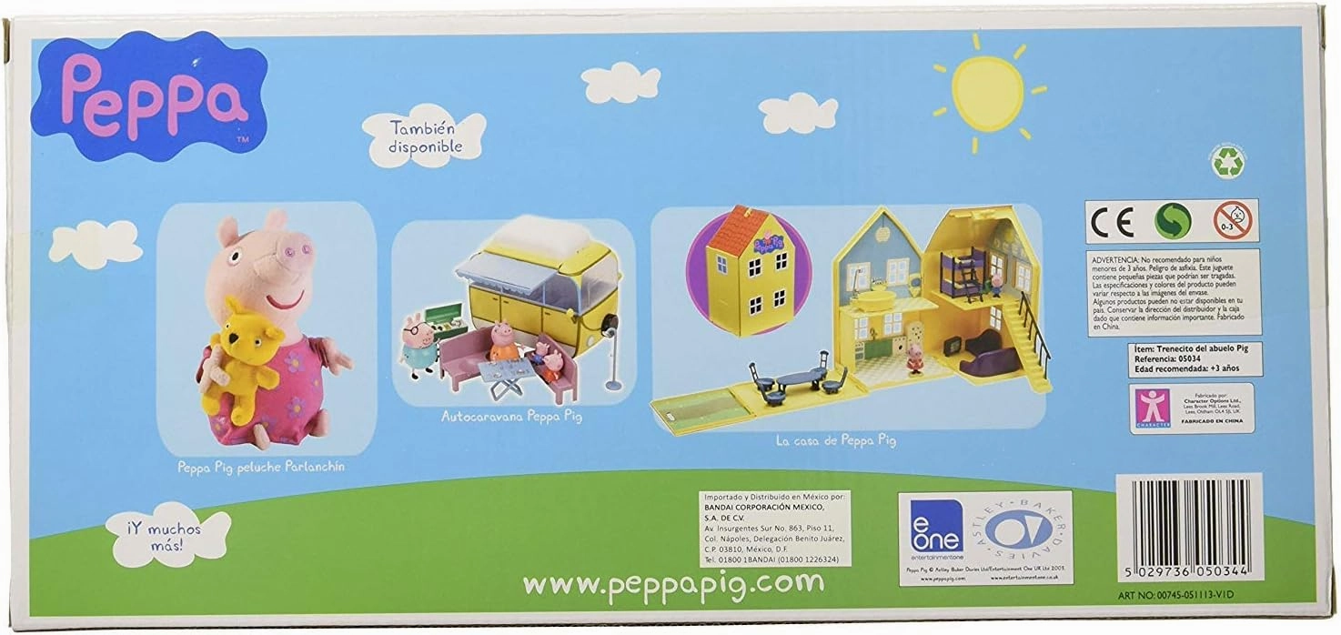 Peppa Pig Toys Tm Toys 5034 Peppa Pig's train with 2 carriages, multicoloured